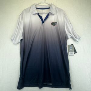 Colosseum Florida Gators Men's Polo Shirt Size XL Ombre White to Navy UF College